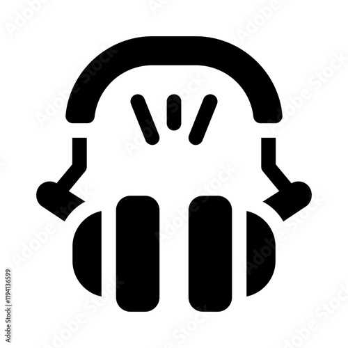 Ear Protection glyph icon