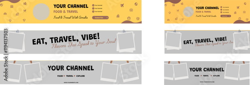 YouTube Banner Design for Food & Travel Explorers