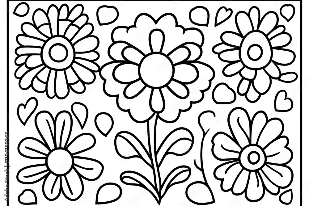 Beautiful Black and White Floral Design Beautiful Black and White Floral Design