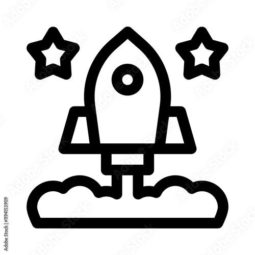 Rocket line icon