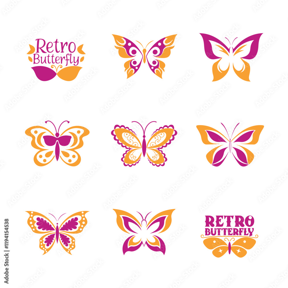 abstract butterfly logo design on white background abstract butterfly logo design on white background