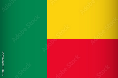 National flag of benin vector element