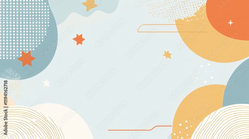 Abstract Pastel Shapes Background Design Soft Colors Stars Circles Abstract Pastel Shapes Background Design Soft Colors Stars Circles