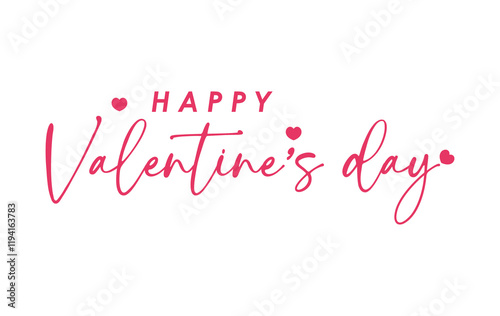 Happy Valentine's Day text calligraphy