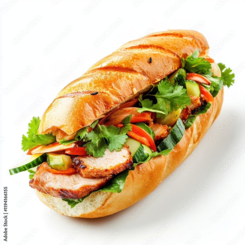 Banh Mi Sandwich with Grilled Pork Banh Mi Sandwich with Grilled Pork