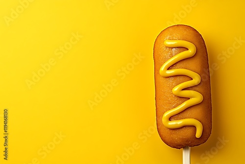 Mouthwatering Corn Dog with Mustard Dip photo