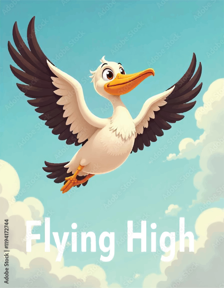 Fototapeta premium stork with baby