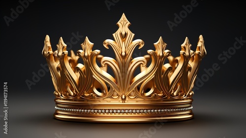 golden crown on black background