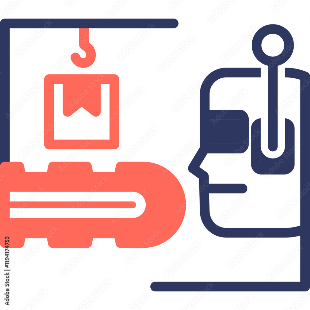 Industrial Automation glyph color icon Industrial Automation glyph color icon