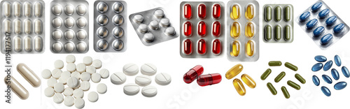 capsules and tablets in Blister Packaging
