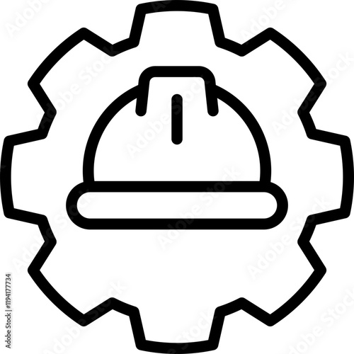 Worker line icon