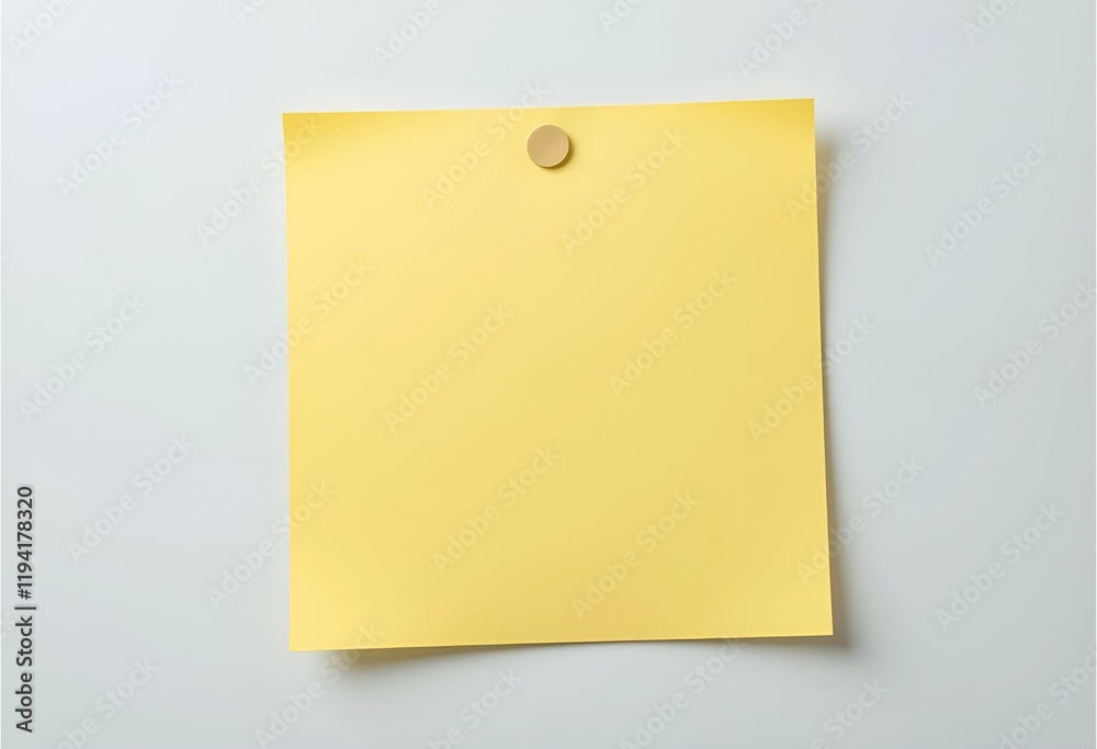 A Blank yellow sticky paper note isolated on color background A Blank yellow sticky paper note isolated on color background