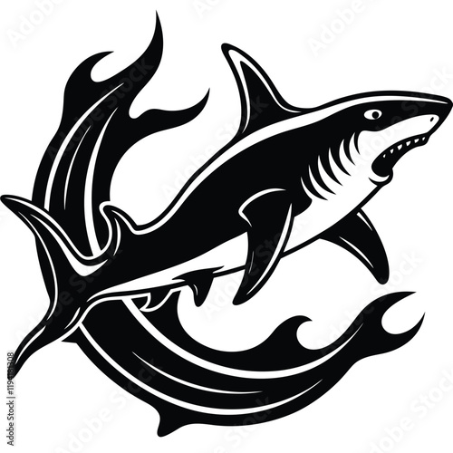 hammerhead shark gliding