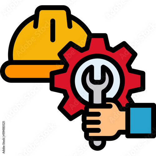 Engineer lineal color icon