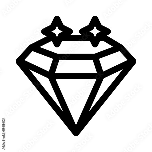 Diamond line icon