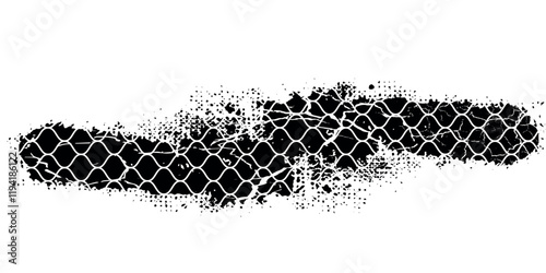 Tire tread marks, wheel textures, tire marks - car racing, motocross, drift, rally, off-road and others. Vector black isolated texture in grunge