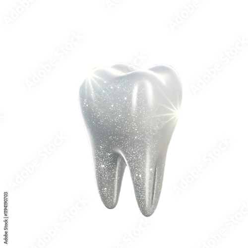 Shiny Teeth Whitening Effect , tooth isolated on Transparent background,