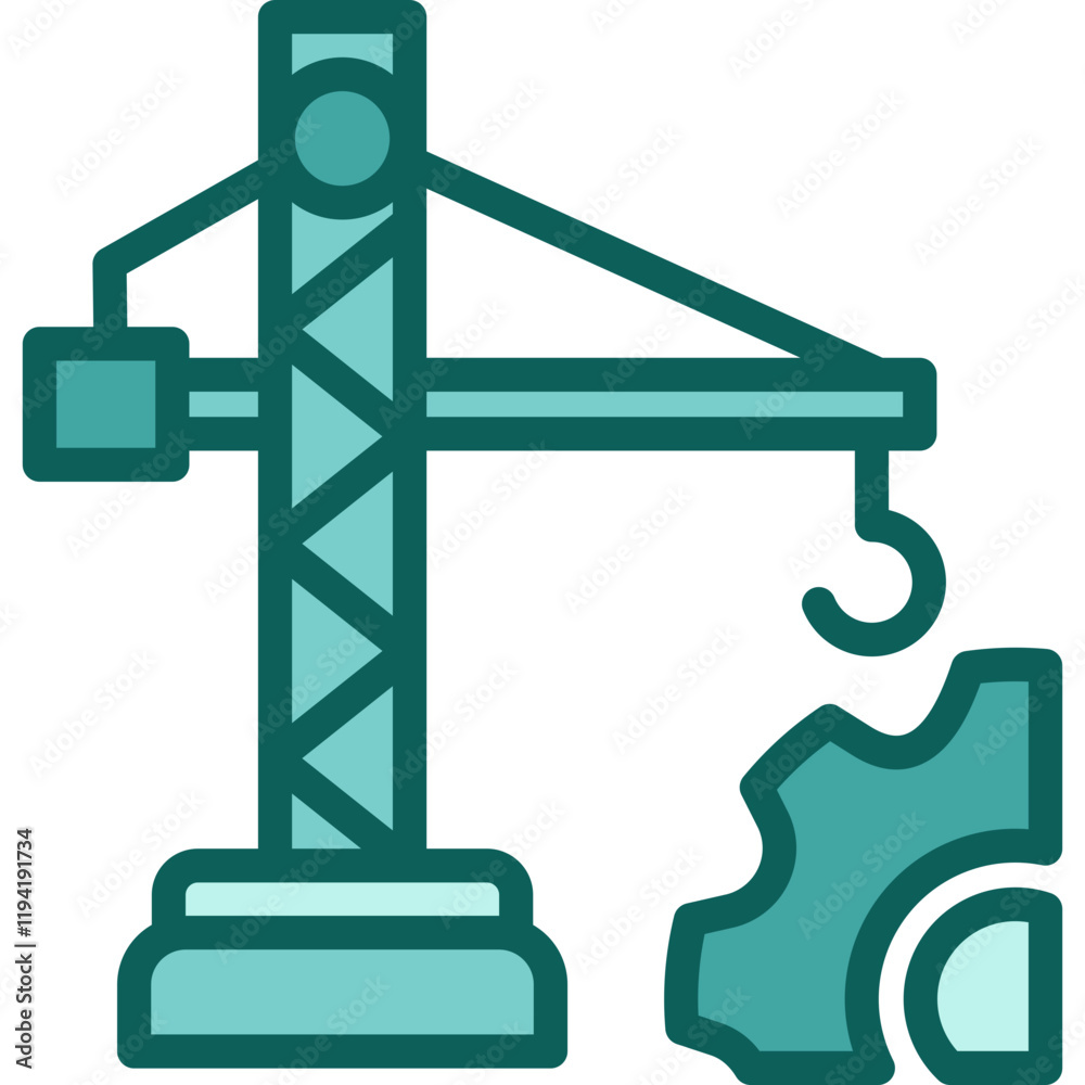 Obraz premium Construction solid icon