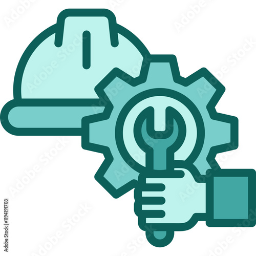 Engineer solid icon