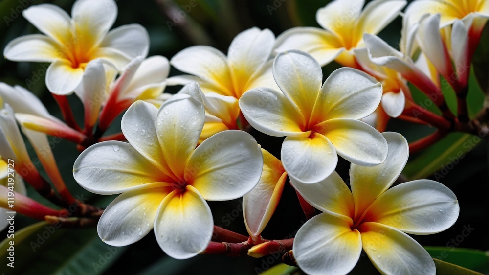 Obraz premium frangipani plumeria flower