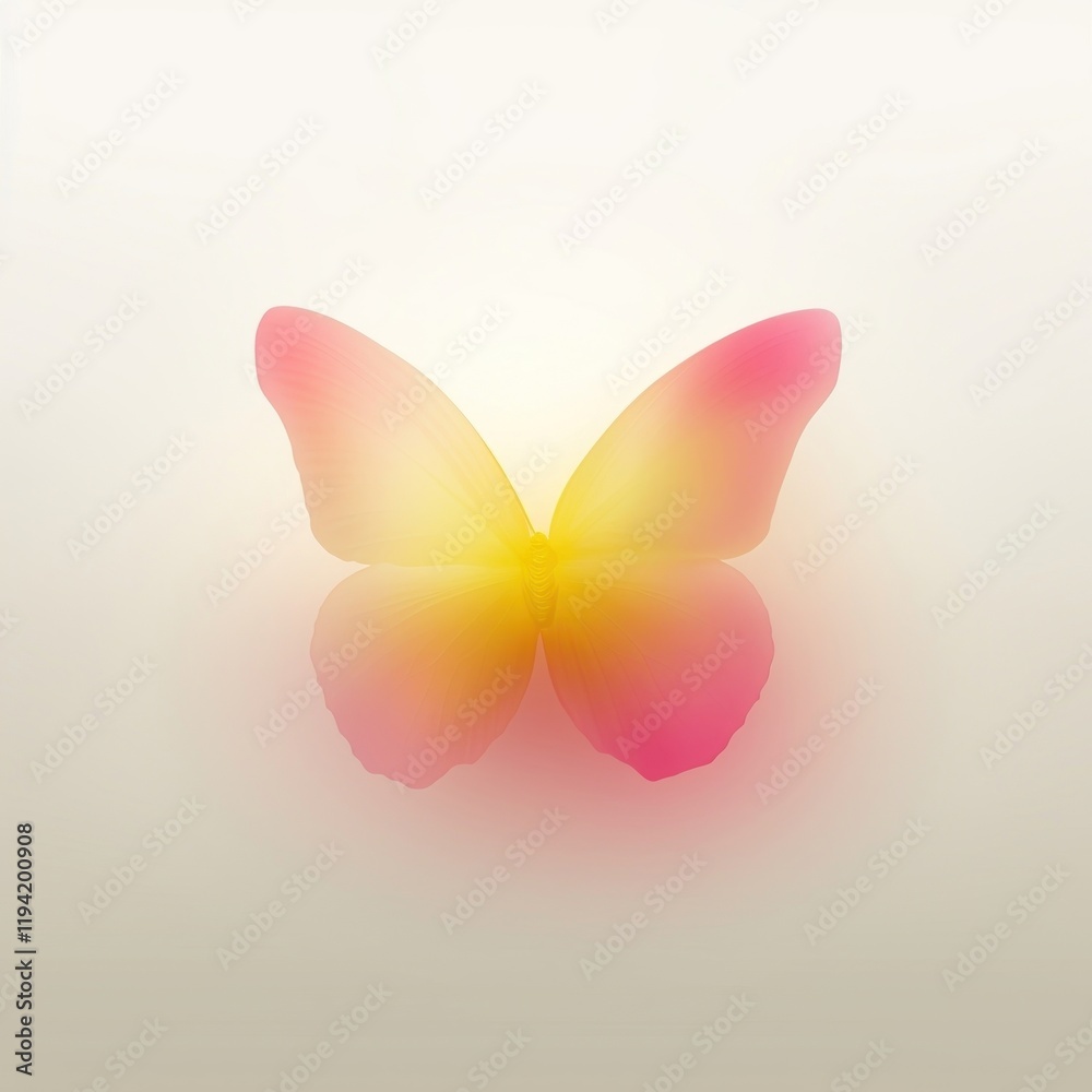Abstract blurred gradient illustration butterfly yellow petal pink. Abstract blurred gradient illustration butterfly yellow petal pink.