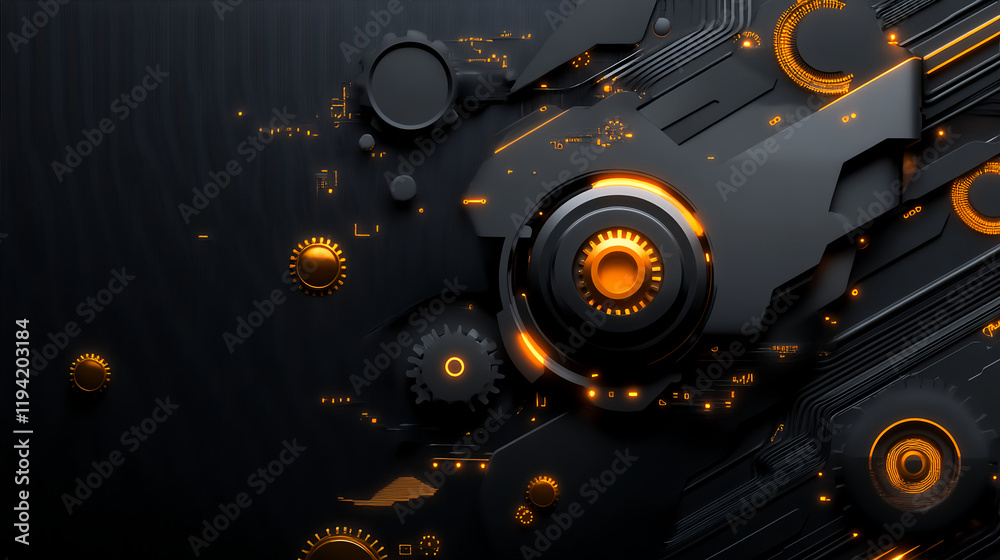 Obraz premium Abstract Futuristic Technology Background