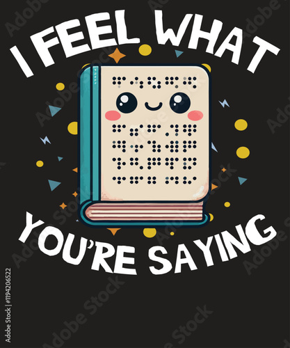 I Feel What You're Saying Braille Language Alphabet Braille T-Shirt 
braille, day, alphabet, language, visually, impaired, feel, t-shirt