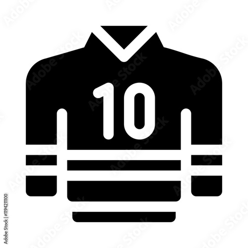 hockey jersey glyph icon