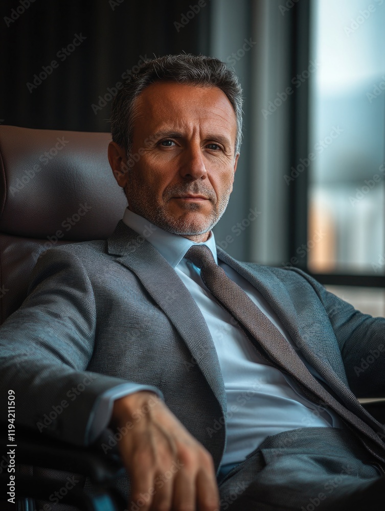 Man Sitting in Chair Man Sitting in Chair