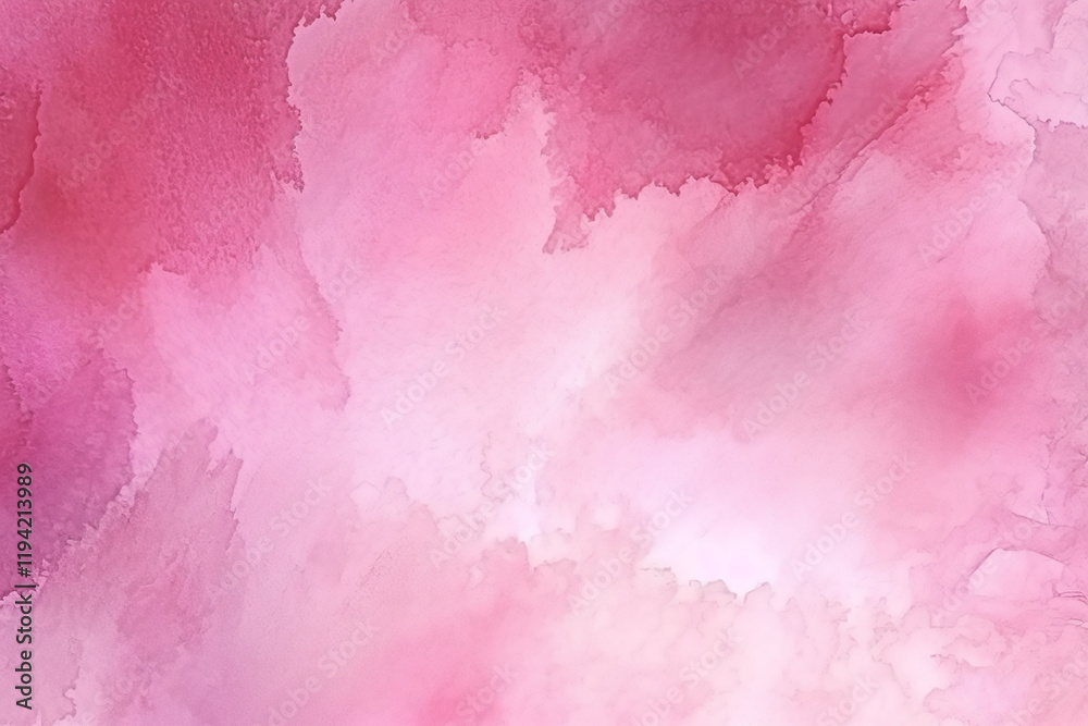 Fototapeta premium Abstract Watercolor Background in Pink Hues Pink ink and watercolor textures on white paper background. 
