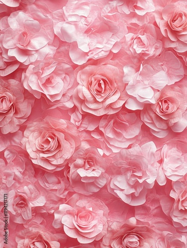 Pink Roses Wall Mural
