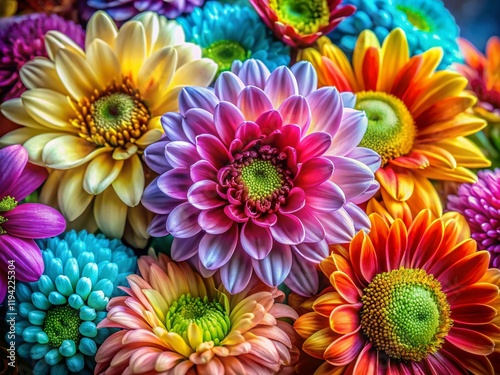 Macro Photography: Vibrant Positive Words Bloom, Inspiring Uplifting Messages