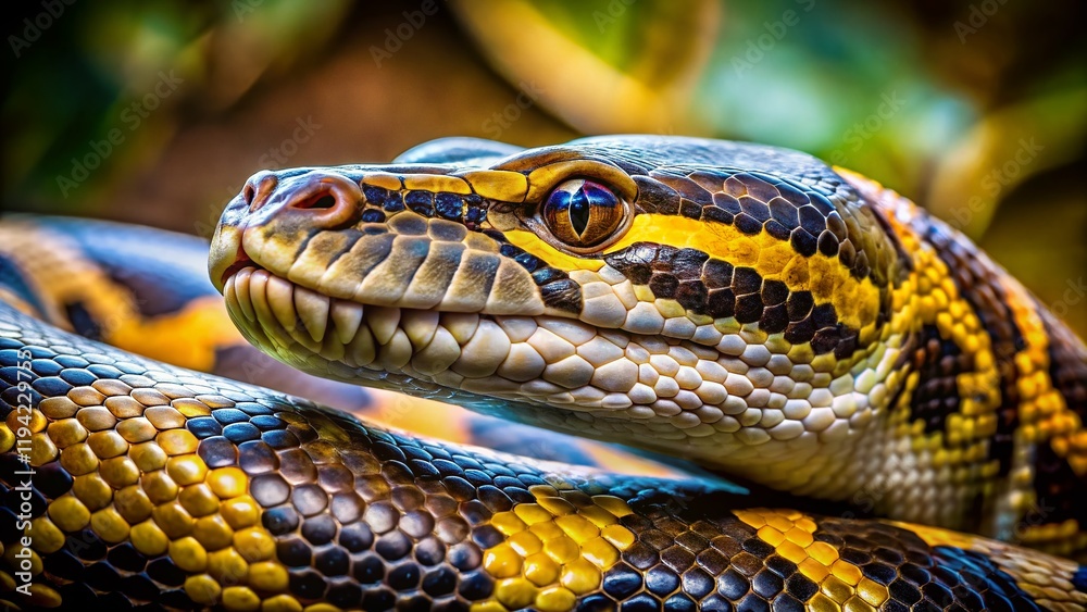 Majestic Rock Python Snake in Sharp Focus, High-Resolution Wildlife Photography Majestic Rock Python Snake in Sharp Focus, High-Resolution Wildlife Photography