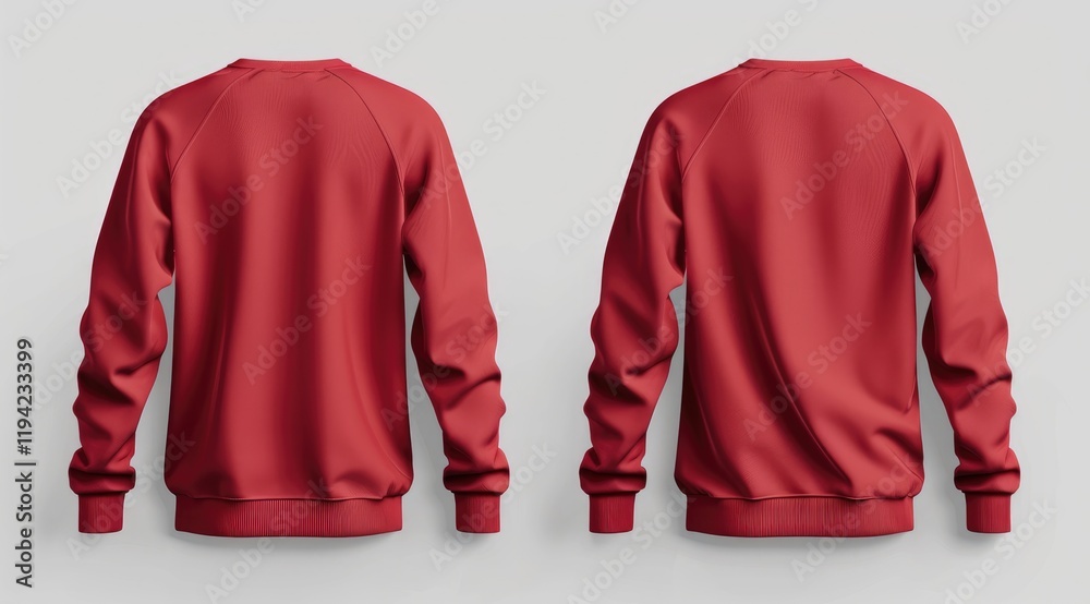 Red Sweatshirt Front and Back View on Grey Background, Set of Red Sweatshirts, Cotton Pullover Mockup, Editable Graphic Template, Unisex Sweatshirt Design for Designers Red Sweatshirt Front and Back View on Grey Background, Set of Red Sweatshirts, Cotton Pullover Mockup, Editable Graphic Template, Unisex Sweatshirt Design for Designers
