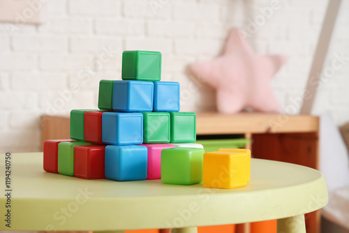 Colorful plastic building b...