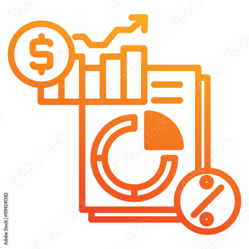 interest rates icon element for design