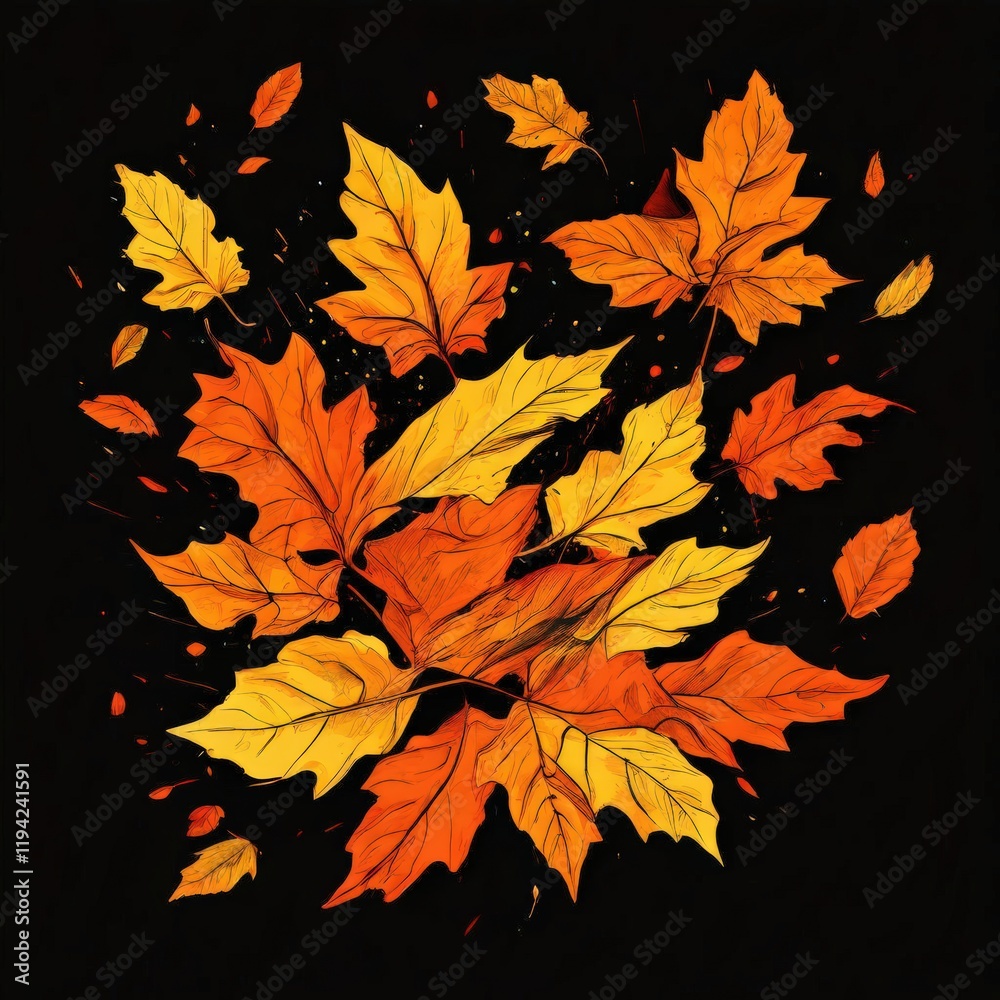 the AI Image Generator, Bright Orange Autumn Leaves in Motion the AI Image Generator, Bright Orange Autumn Leaves in Motion