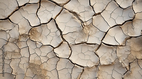 Texture of dried cracked clay. Macro background image of dried clay  