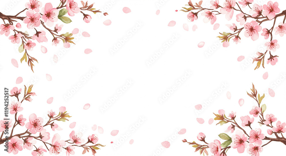桜が舞う背景素材 桜が舞う背景素材