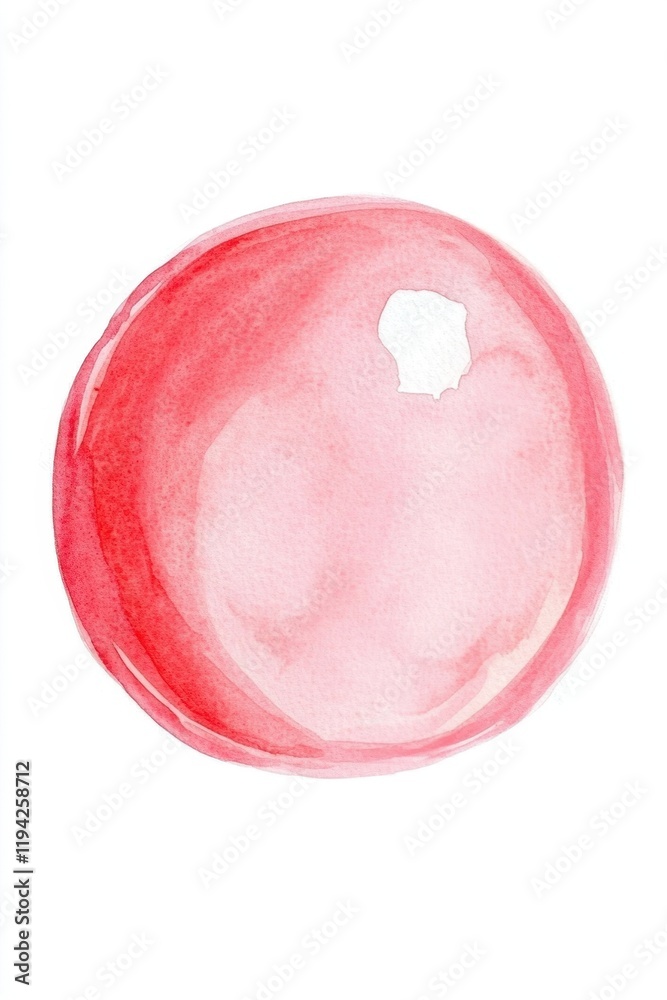 National Bubble Gum Day Watercolor pink circle design for art cards and posters National Bubble Gum Day Watercolor pink circle design for art cards and posters
