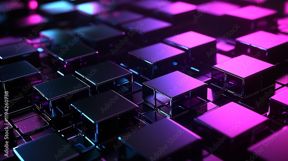 Abstract cubes modern 3d render geometric background Abstract cubes modern 3d render geometric background