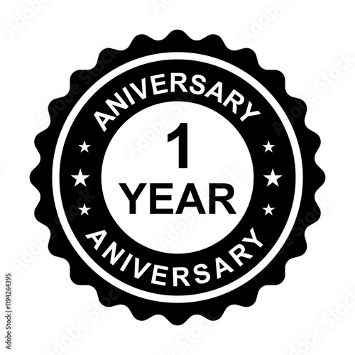 1 year anniversary gold icon vector for graphic design, logo, website, social media, mobile app, UI illustration