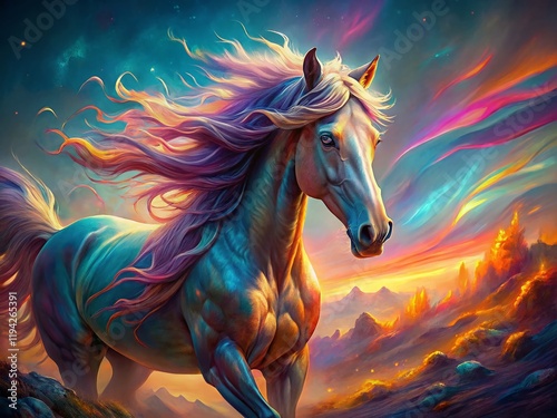 Surreal Horse Fantasy: AI Generated Dreamlike Equine Artwork