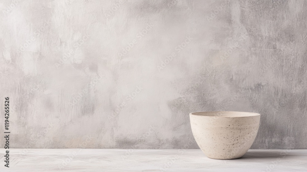 Minimalist Still Life Arrangement Featuring a Natural Ceramic Bowl on a Light Textured Background Ideal for Contemporary Home Decor and Art Projects Minimalist Still Life Arrangement Featuring a Natural Ceramic Bowl on a Light Textured Background Ideal for Contemporary Home Decor and Art Projects