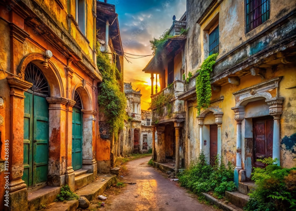 Fototapeta premium Tiruvannamalai City Urban Exploration: Abandoned Architecture & Street Scenes