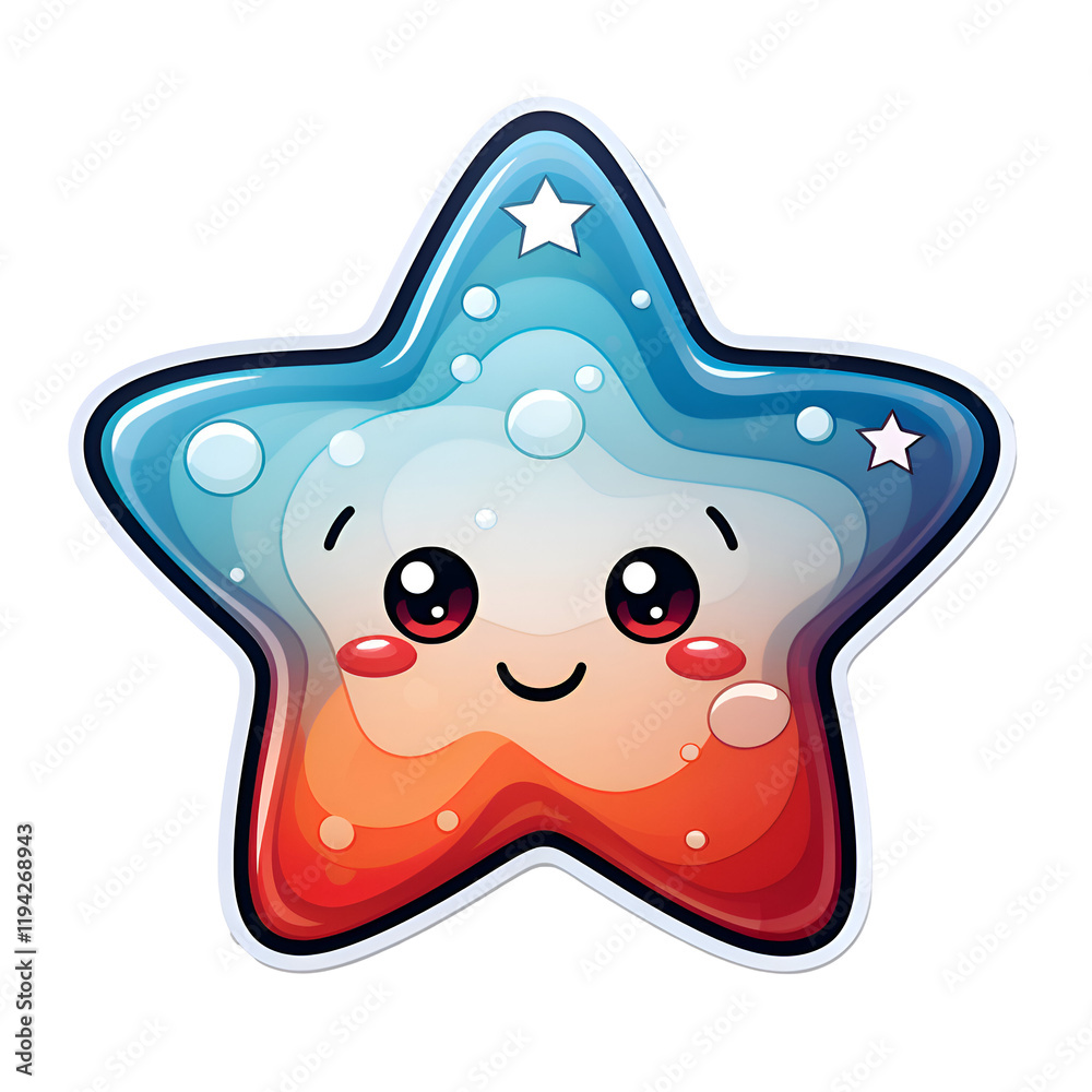 Adorable Cartoon Starfish. A Whimsical Underwater Friend Adorable Cartoon Starfish. A Whimsical Underwater Friend