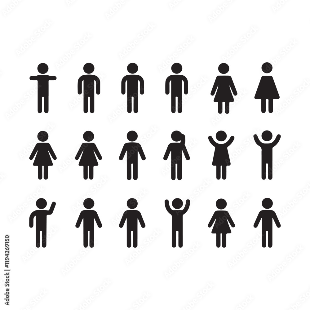 people icons set people icons set