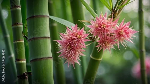 close up view of bamboo flower
