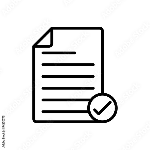 Accept document icon Art design illustration