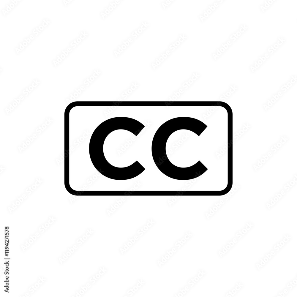 Closed caption icon Art design illustration Closed caption icon Art design illustration